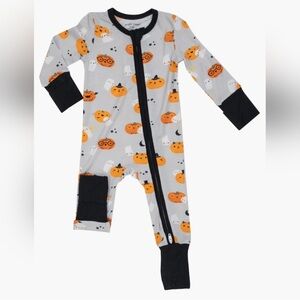 Angel Dear 2 way zipper romper Pumpkins and Ghosts 3-6M